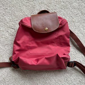 Pink Longchamp Small Backpack